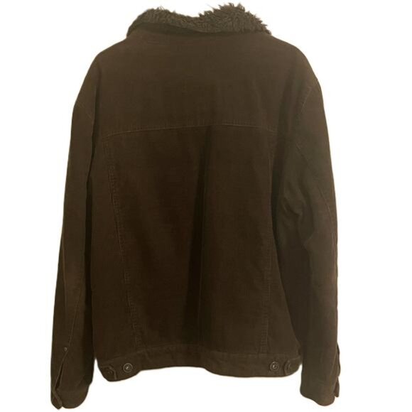Aeropostale Men's Dark Brown Sherpa-Lined Jacket - Picture 2 of 4
